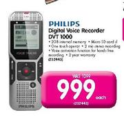 Philips Digital Voice Recorder DVT 1000-Each