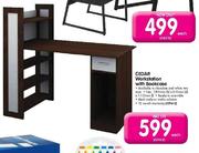 Cedar Workstation With Bookcase-Each