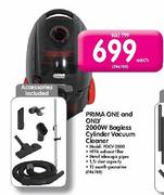 Prima One And Only 2000W Bagless Cylinder Vacuum Cleaner-Each