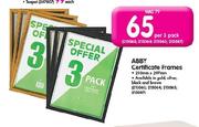 Abby Certificate Frames-Per 3 Pack