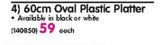 Aro 60cm Oval Plastic Platter Each