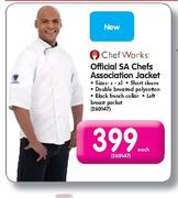 Chef Works Official SA Chefs Association Jacket Each