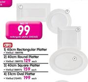 Aro 40cm Rectangular Platter Vitrified Each