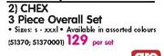 Chex 3 Piece Overall Set-Per Set