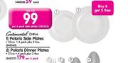 Conbinental China Polaris Side Plates-25cm 6 Pack Plus 2 Free