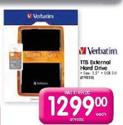 Verbatim 1TB External Hard Drive (3.5")