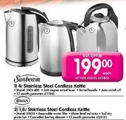 Swan Stainless Steel Cordless Kettle-1.8 Ltr each (SSK18)