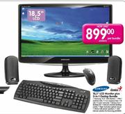 Samsung Genius 18.5" LCD Monitor Plus 3-In-1 Desktop Bundle