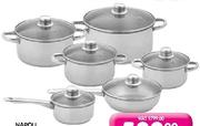 Napoli 12 Piece Stainless Steel Cookware Set