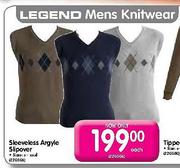 Legend Sleevelss Argyle Slipover Sizes:s-xxxl-Each