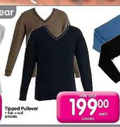 Tipped Pullover Size: s-xxxl-Each