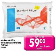 Primaries Twinpack Standard Pillows-Per 2 Pack