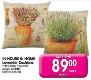 IN House In Home Lavender Cushions 40 x 40cm-Each
