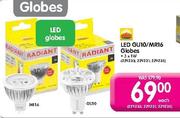 Radiant LED Globes-GU10/MR16 Each