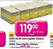 Radiant 50W Downlighter Globes-GU10 Per 10 Pack