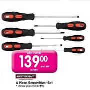 Mastercraft 6 Piece Screwdriver Set-Per Set