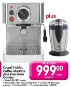 Russell Hobbs Coffee Machine Plus Free Bean Grinder