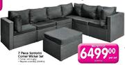7 Piece Santorini Corner Wicker Set