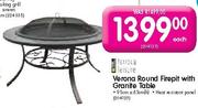 Terrace Leisure Verona Round Firepit with Granite Table