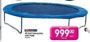 Bounceking 10 Foot Trampoline With Pads-Each