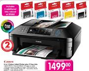 Canon 4-in-1 Colour Inkjet Printer plus 5 Free Inks(MX714)
