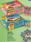 Beacon Chocolate Marshmallow Eggs Assorted-24 Per Pack