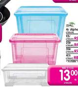 SAL 4Ltr Alpha Storage Box-Each