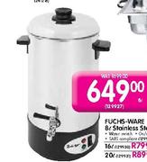 Fuchs-Ware 8 ltr Stainless Steel Urn-Each