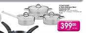 Primaries 6 Piece Stainless Steel Cookware Set-Each Set