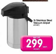 3 Ltr Stainless Steel Vacuum Airpot-Each