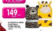 In House In Home Coral Fleece Cuddle Blanket(127x91cm)-Each