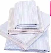 Room Service Pin Stripe Sheeting Queen Fitted or Flat