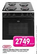 Defy 600mm Slimline Oven And Hob Set(DEO371&DHD332)-Per Set