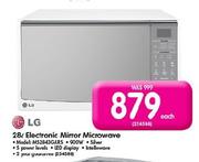 LG Electronic Mirror Microwave-28Ltr(MS2843GARS)