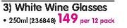 Manhattan white Wine Glasses 250ml-Per 12 Pack