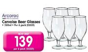 Arcoroc Cervoise Beer Glasses-Per 6 Pack