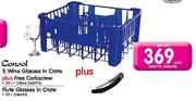  Consol Wine Glasses In Crate Plus Free Corkscrew-30's Each