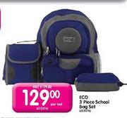 Eco 3 Piece School Bag Set