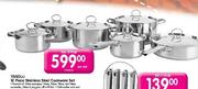 Tissolli 12 Piece Stainless Steel Cookware Set