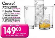 Consol Willy Glasses (340ml)-per 48 pack
