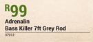 Adrenalin Bass Killer 7ft Grey Rod