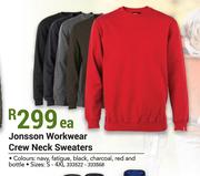 Jonsson Workwear Crew Neck Sweaters-Each