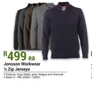 Jonsson Workwear 1/2 Zip Jerseys-Each