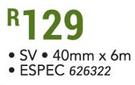 Marley PVC Pipe-40mm x 6m