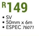 Marley PVC Pipe-50mm x 6m