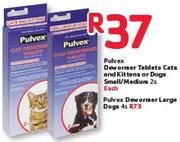 Pulvex Dewormer Large Dogs-4's