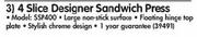 Sunbeam 4 Slice Designer Sandwich Press(SSP400)