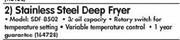 Sunbeam Stainless Steel Deep Fryer(SDF-8502)