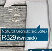 Natural Granulated Latex Twin Pack Pillow