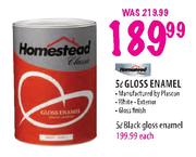 Homestead Black Gloss Enamel-5l Each